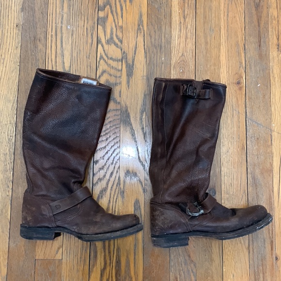 Brown Frye boots - tall - Picture 3 of 6